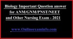 Biology GK Questions in Hindi for Competitive Examination